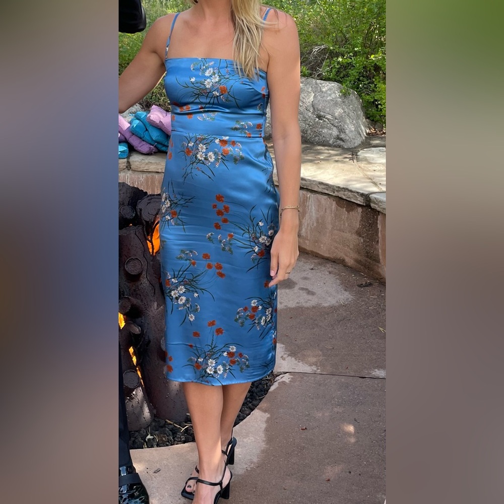 Blue reformation midi dress